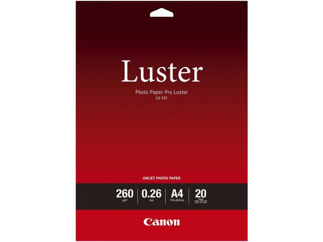 BildeFotopapir Canon Luster A4 260G (20 ark)