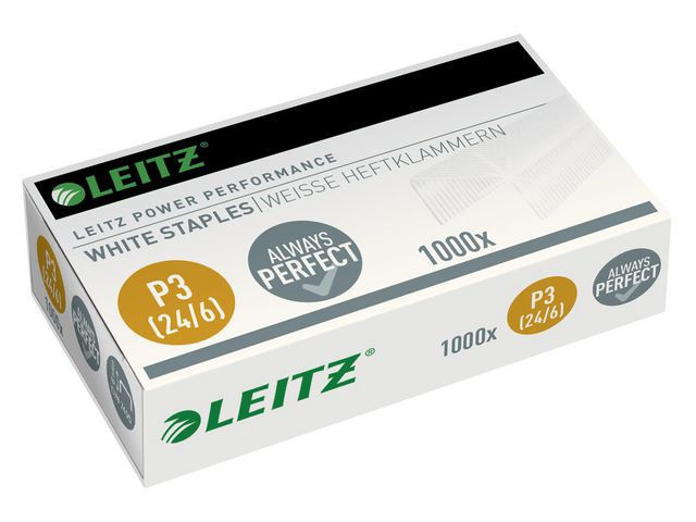BildeHeftestift Leitz 24/6 Hvit (1000 stk)
