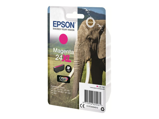 BildeEPSON Ink C13T24334012 24XL Magenta Elephant