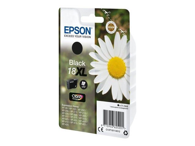 BildeEPSON Ink C13T18114012 18XL Black Daisy