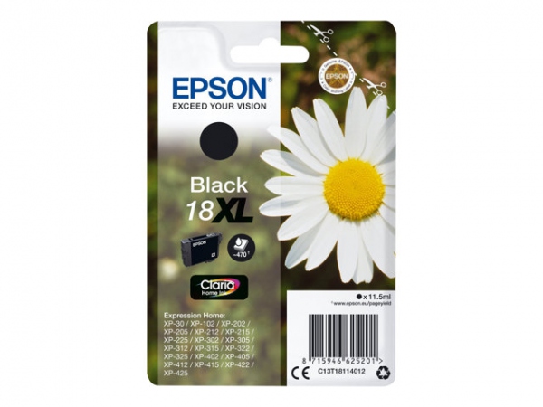 EPSON Ink C13T18114012 18XL Black Daisy
