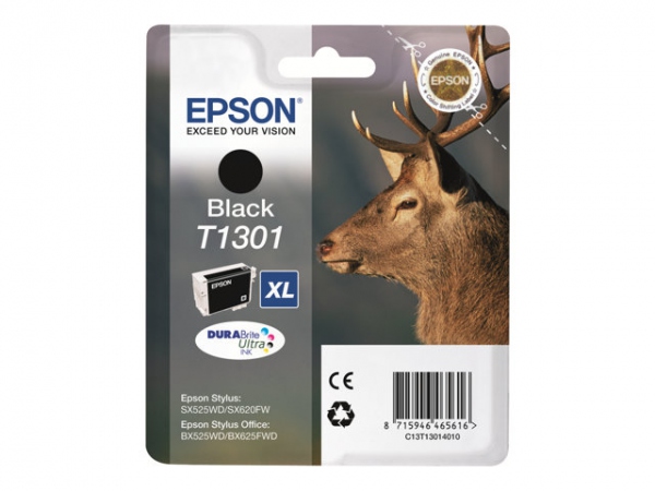 Blekk Epson T1301 C13T13014022 Sort
