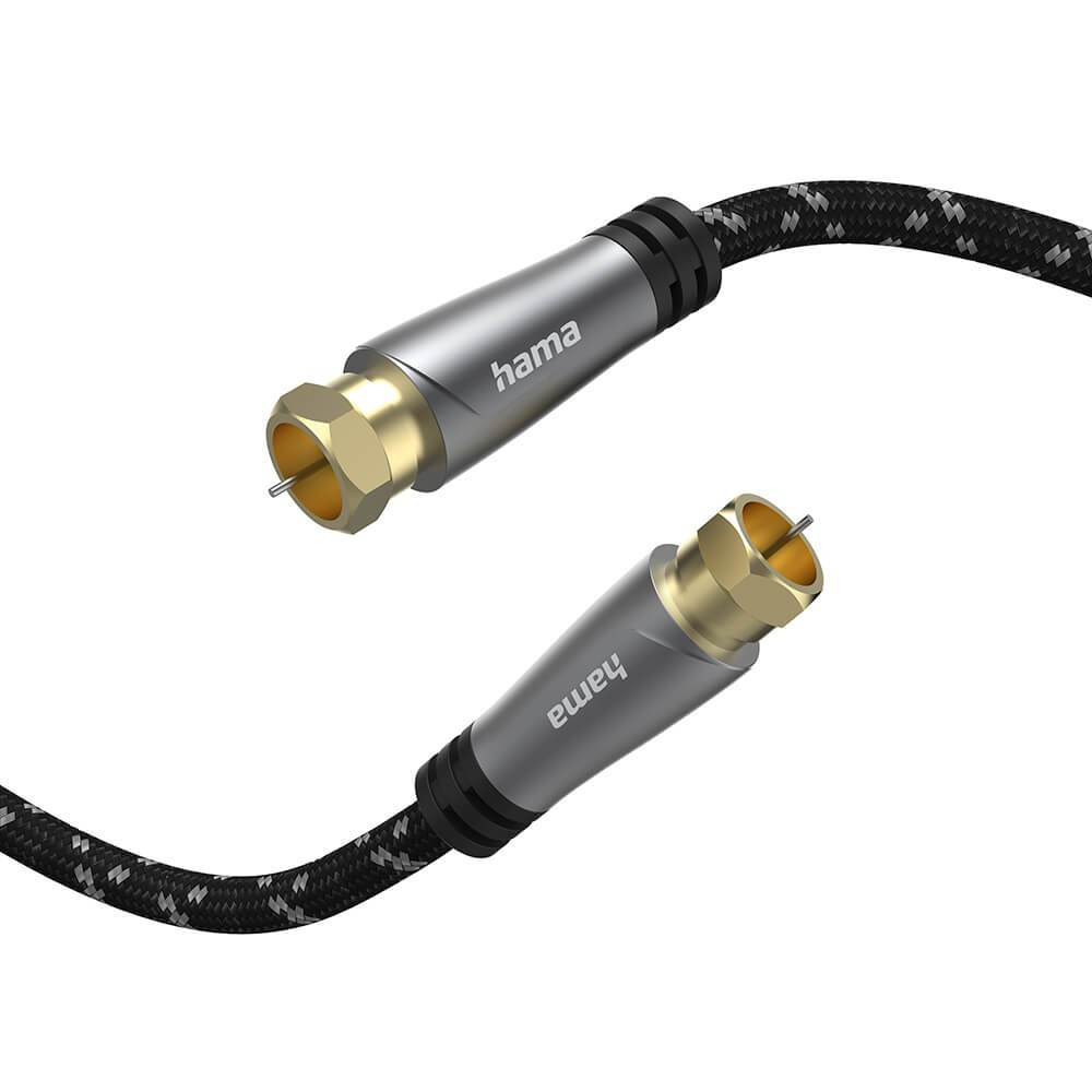 HAMA Antenna Cable SAT 120dB F-F Black/Grey 5.0m