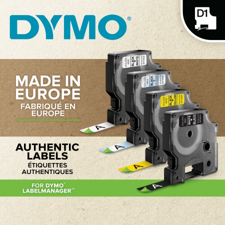 Tape Dymo D1 12Mm X 7M Sort/Rød