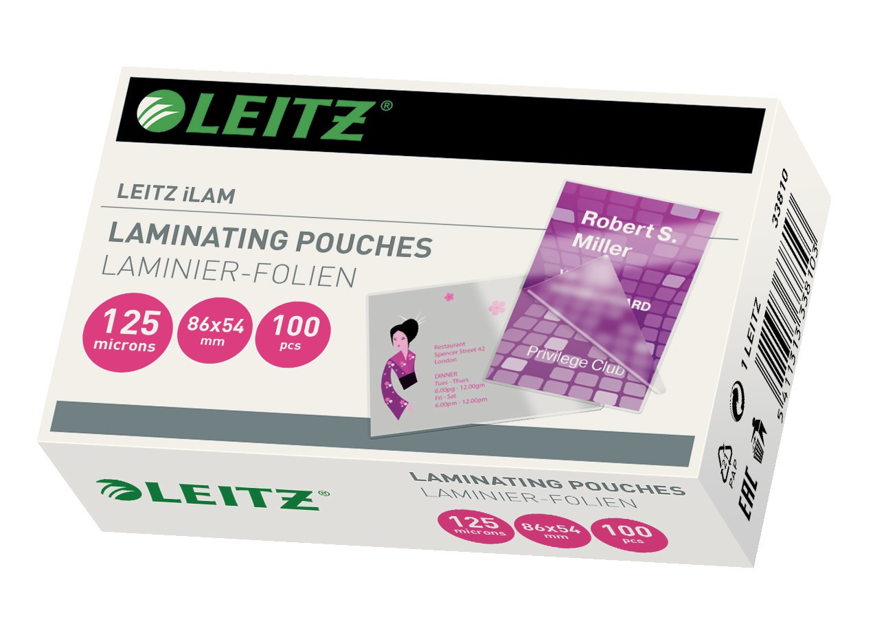 BildeLamineringslomme Leitz 54X86 125My (100 stk)