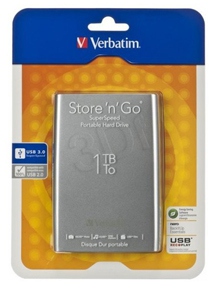 Harddisk Verbatim 2.5&quot; Usb 3.0 1Tb Sølv