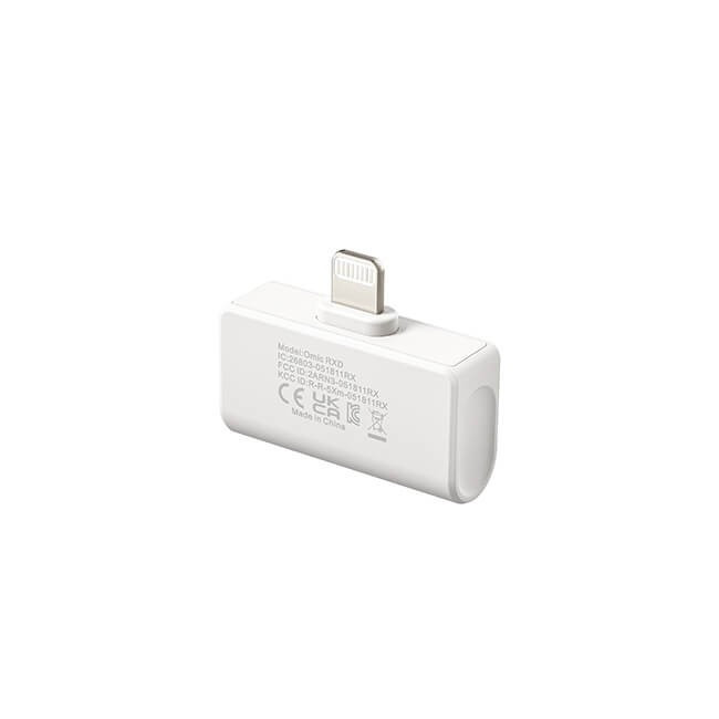 BildeBOYA Wireless 2.4GHz Microphone x2 Omic-D Lightning White