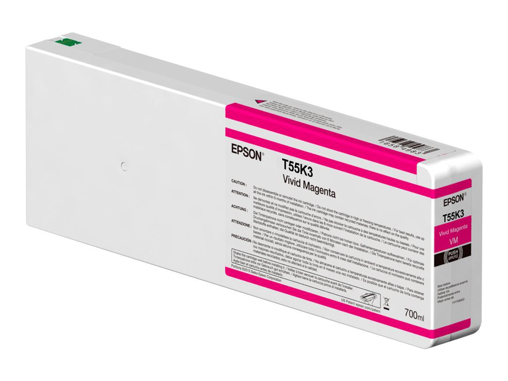 BildeEPSON Ink UltraChrome HDX/HD T55K30N Vivid Magenta 700ml