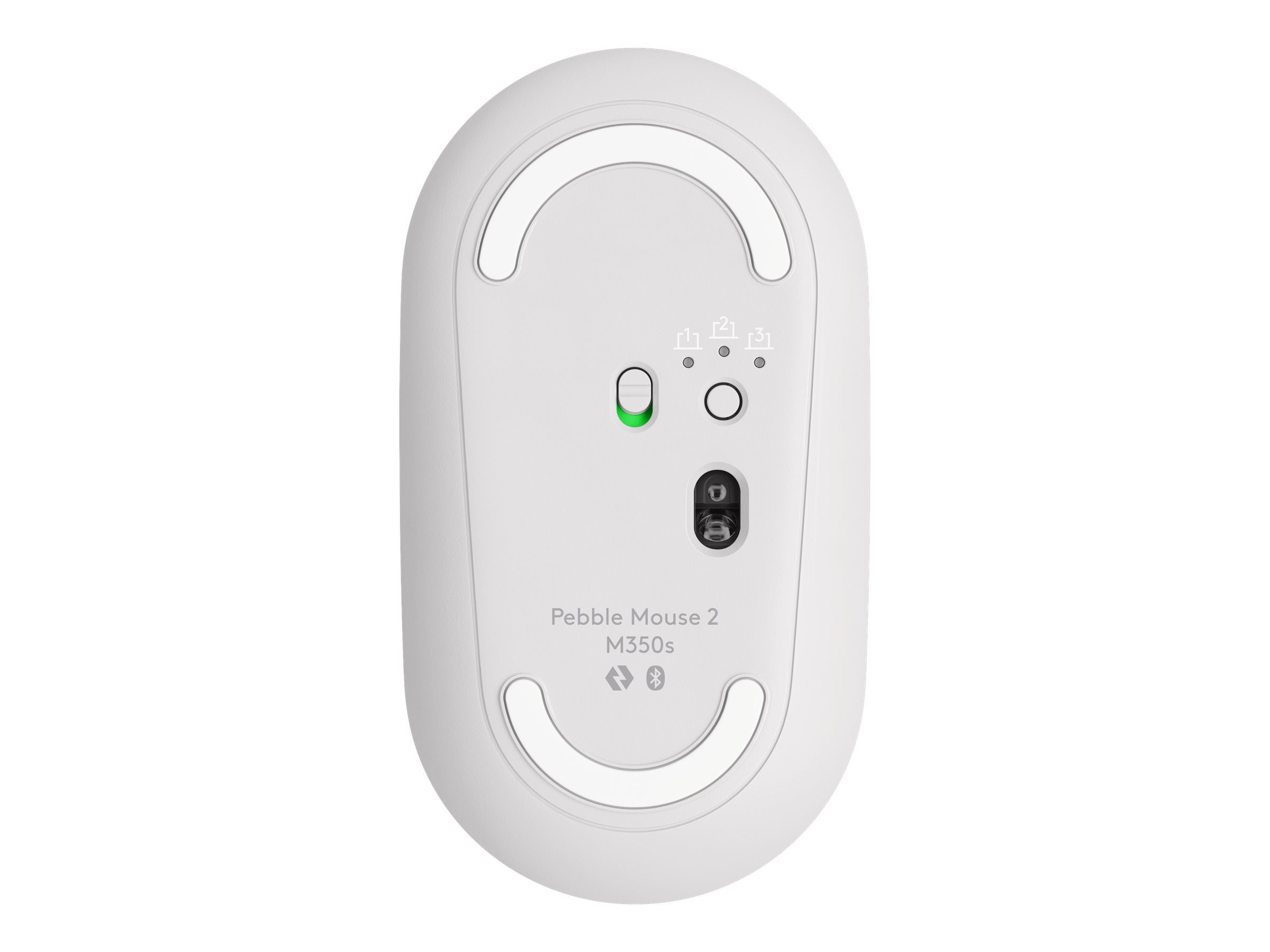 Pebble Mouse 2 M350s Wireless, Tonal White