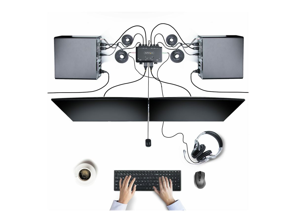 STARTECH 2-Port Dual Monitor KVM Switch