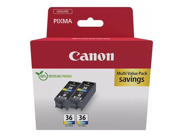 BildeBlekk Canon Cli-36 Farge (2 stk)