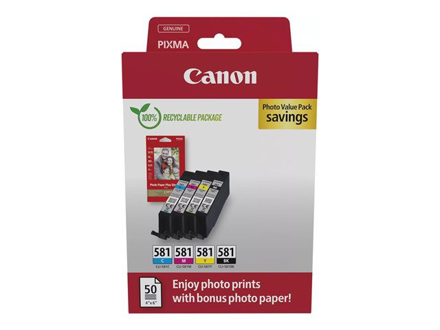 BildeCANON Ink 2106C006 CLI-581 Multipack + Paper