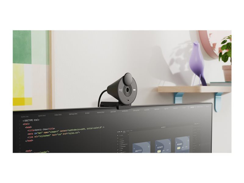 Logitech Brio 300 Full HD webcam, Graphite