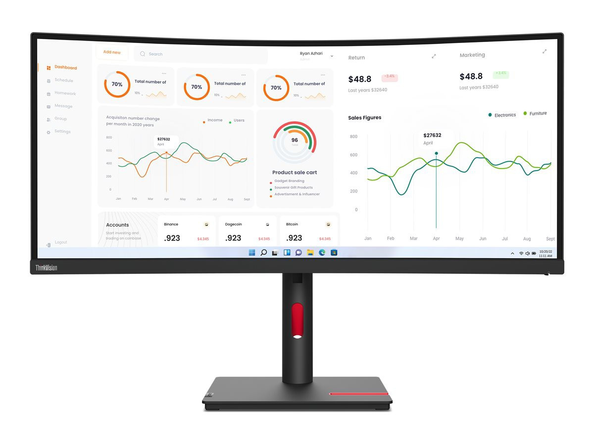 BildeLENOVO T34w-30 34i WQHD VA 21:9 Monitor