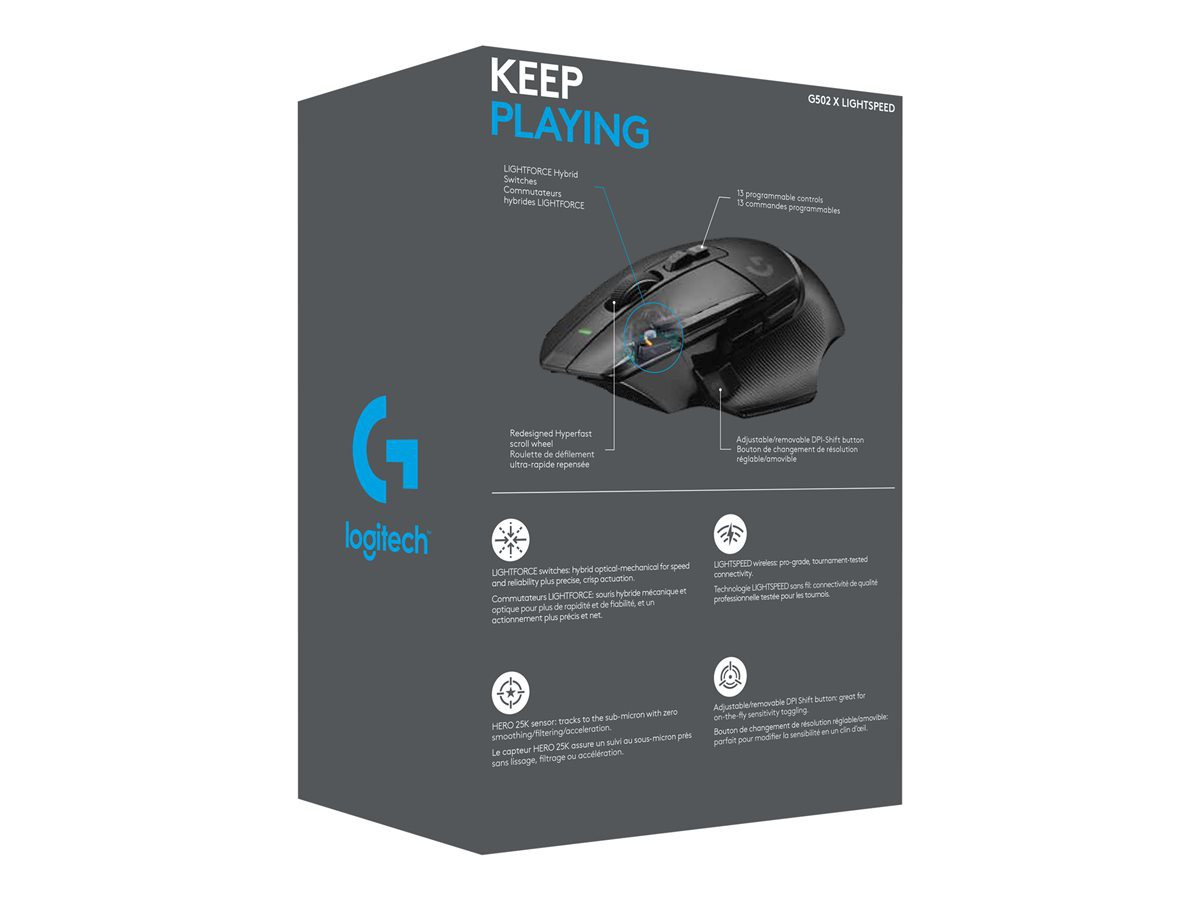 LOGI G502 X LIGHTSPEED - BLACK/CORE EER2