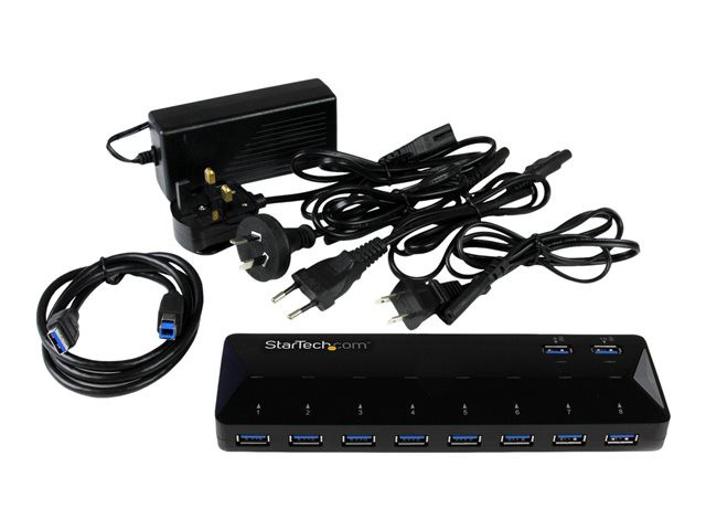 STARTECH 10-Port USB 3.0 Hub 2 x 1.5A