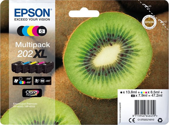 BildeEPSON 202XL Mpack Ink (PBK,BK..)