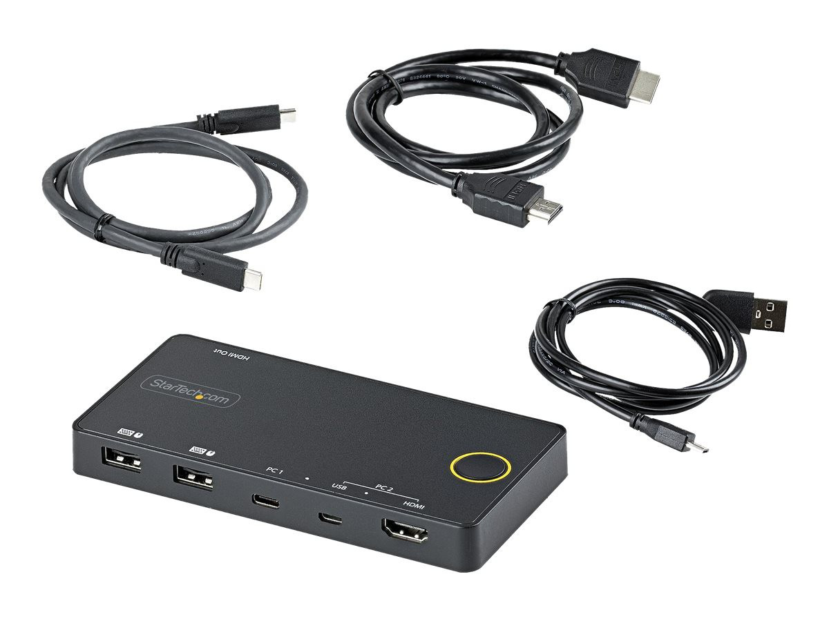 STARTECH 2 Port Hybrid USB-C KVM Switch