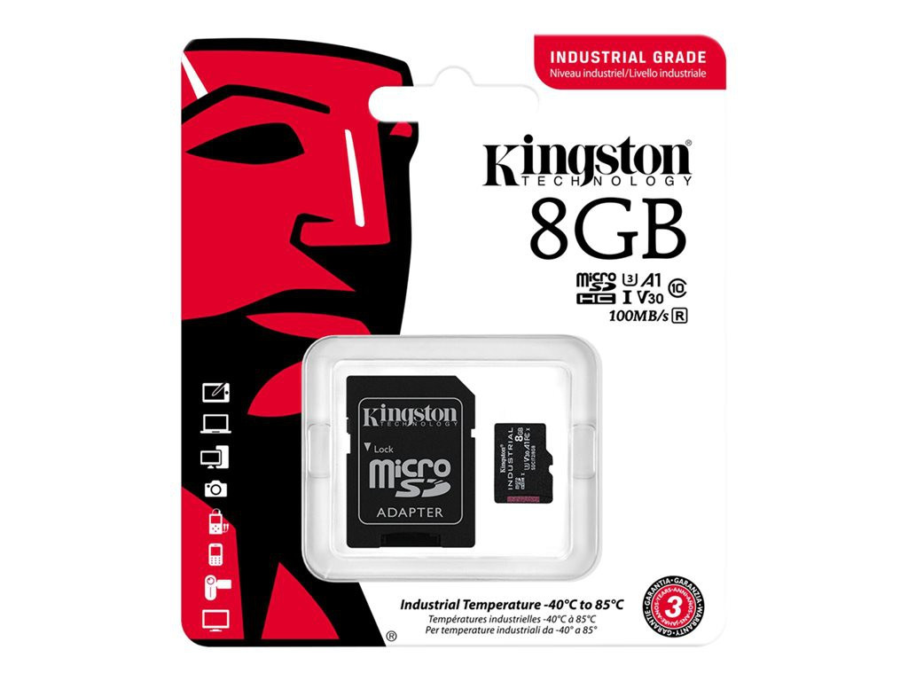 BildeKINGSTON 8GB microSDHC Industrial C10