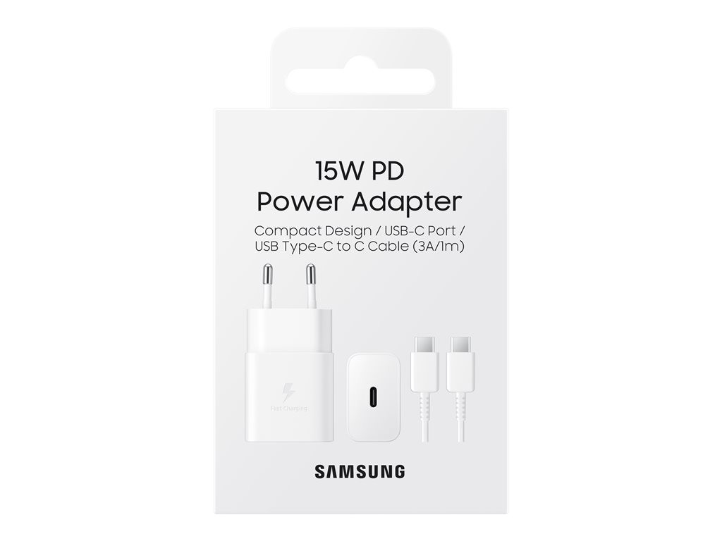 BildeSAMSUNG 15W Adapter incl. Cable White
