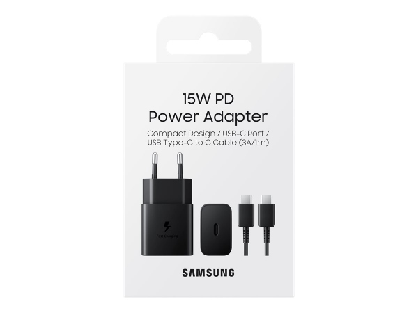 SAMSUNG 15W Adapter incl. Cable Black