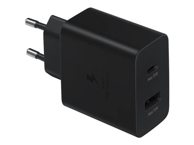 BildeSAMSUNG Power Adapter Duo USB-A C Black