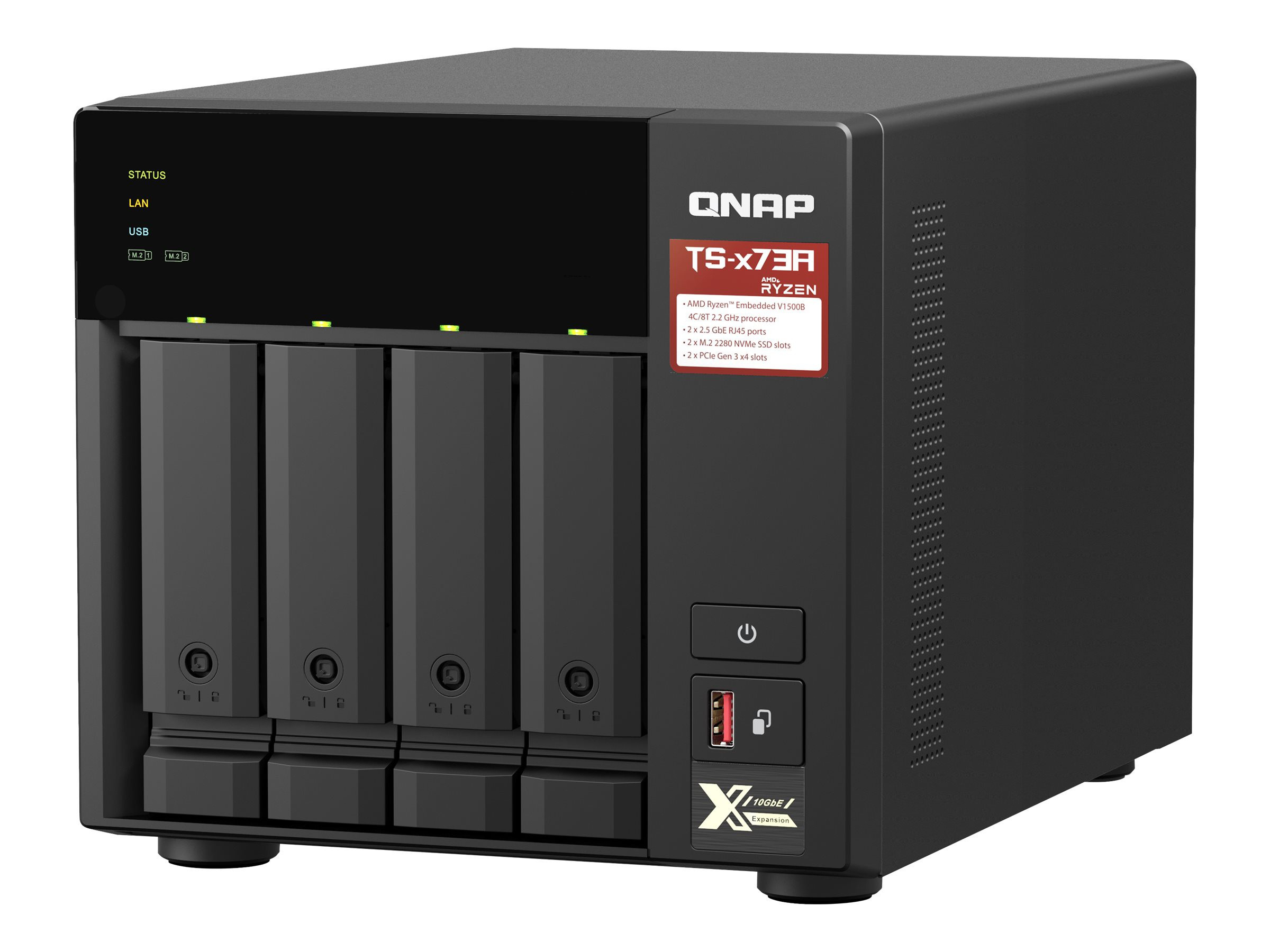 QNAP TS-473A-8G NAS AMD V1500B 8GB