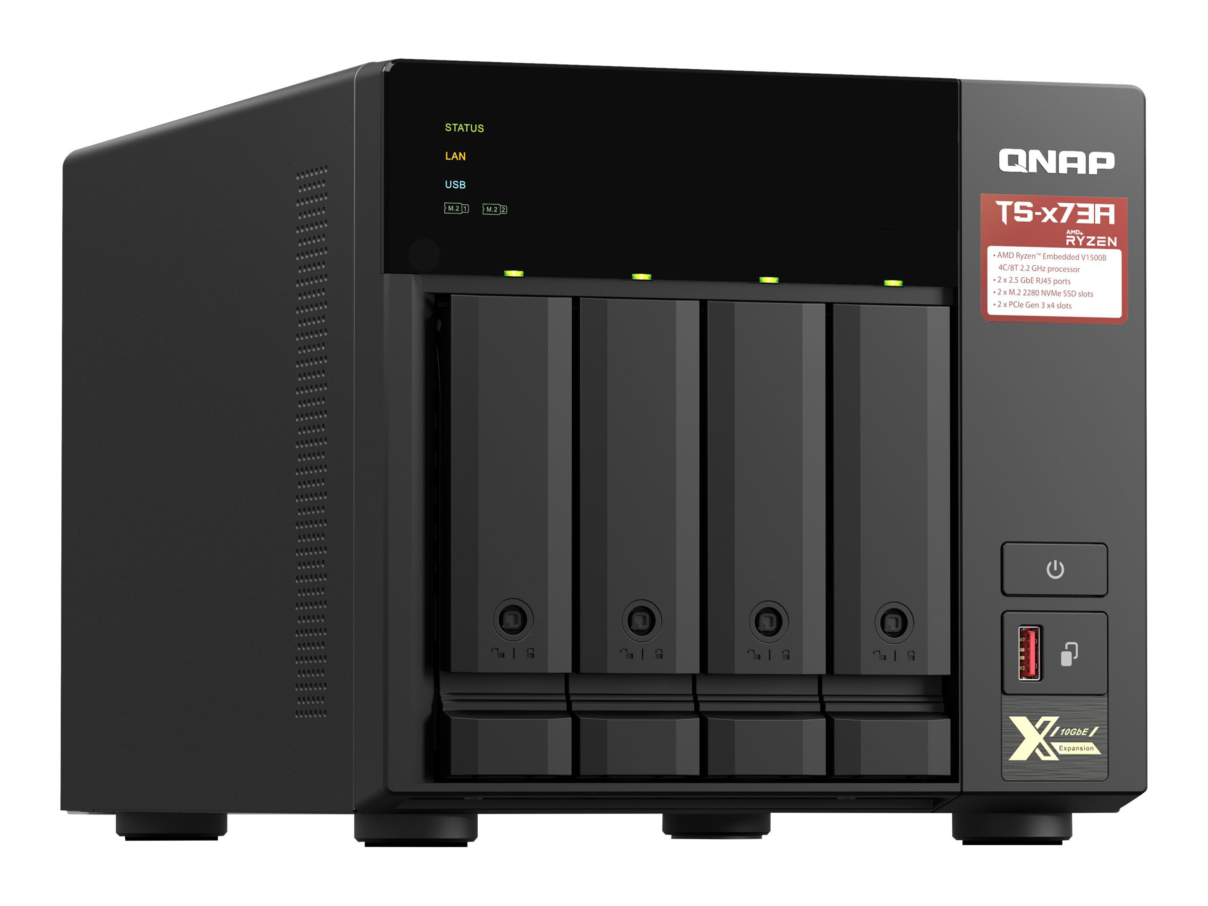 QNAP TS-473A-8G NAS AMD V1500B 8GB