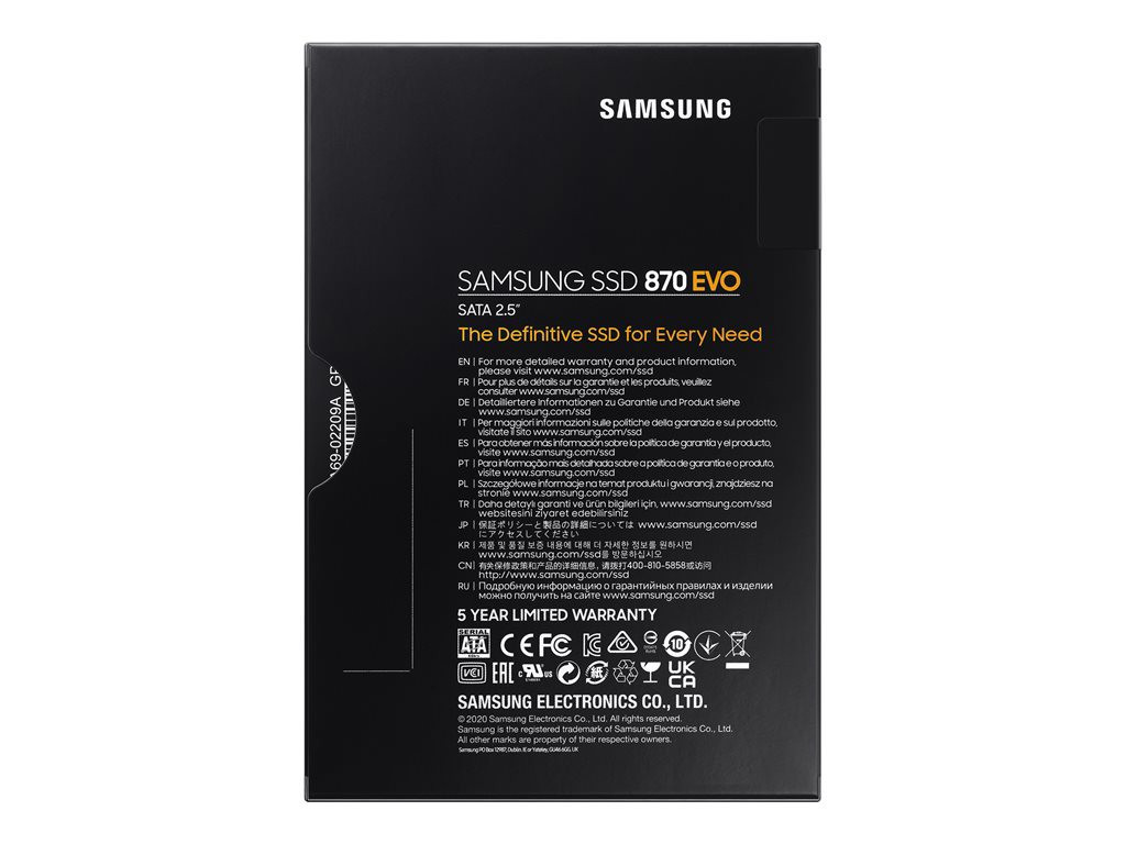 SAMSUNG 870 EVO 250GB SATA3 2.5inch SSD