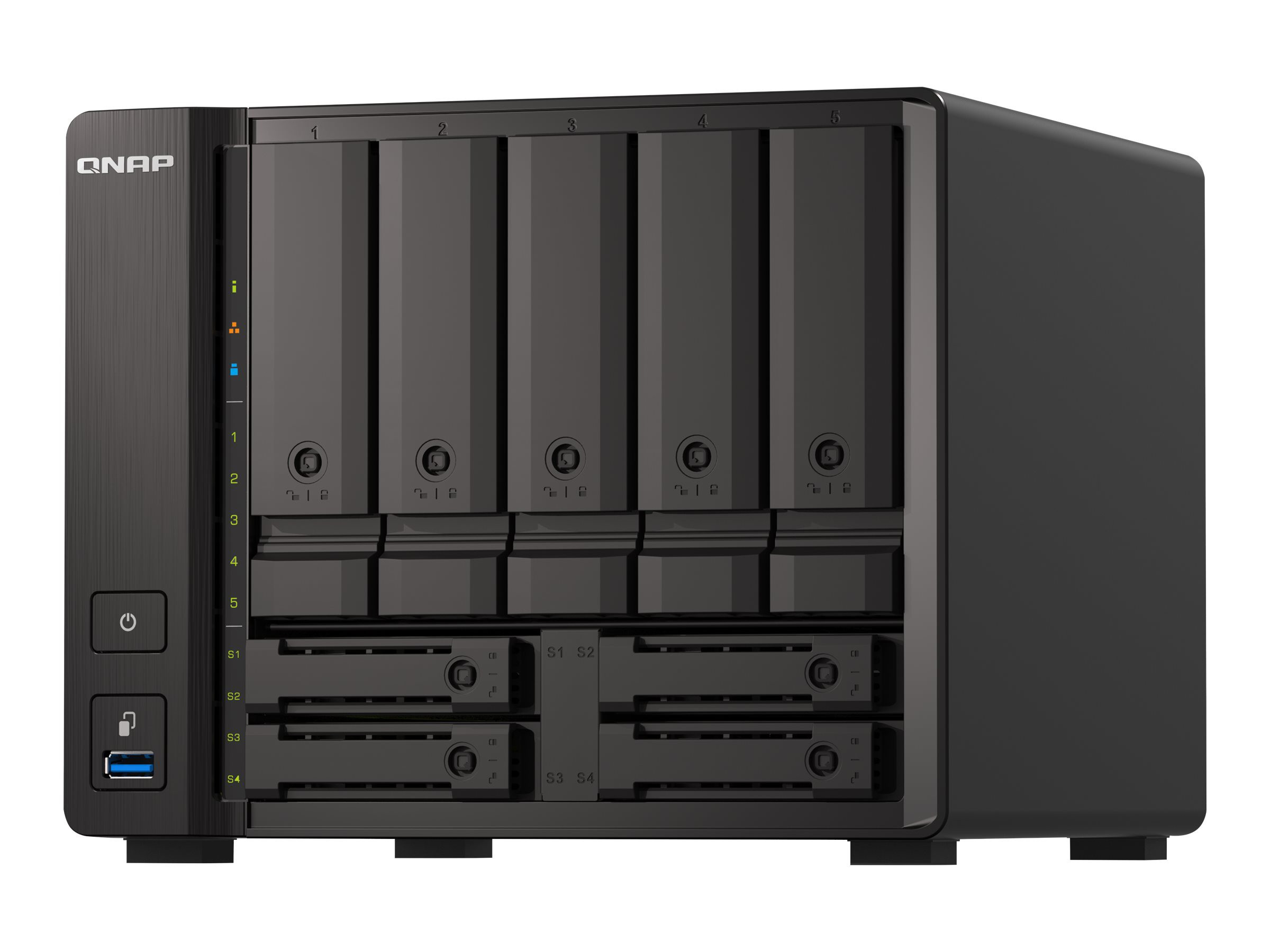 BildeQNAP 9-bay NAS AMD Ryzen V1500B 8GB