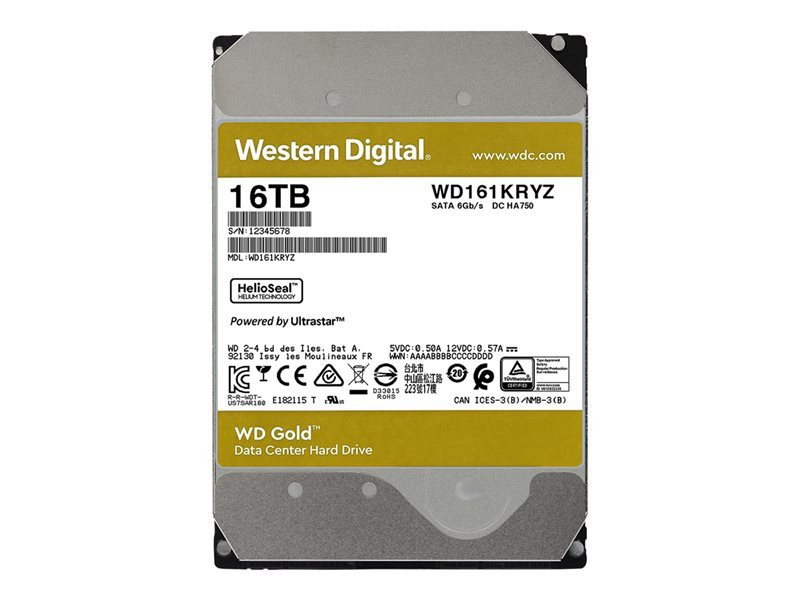 WD Gold 16TB HDD sATA 6Gb/s 512e