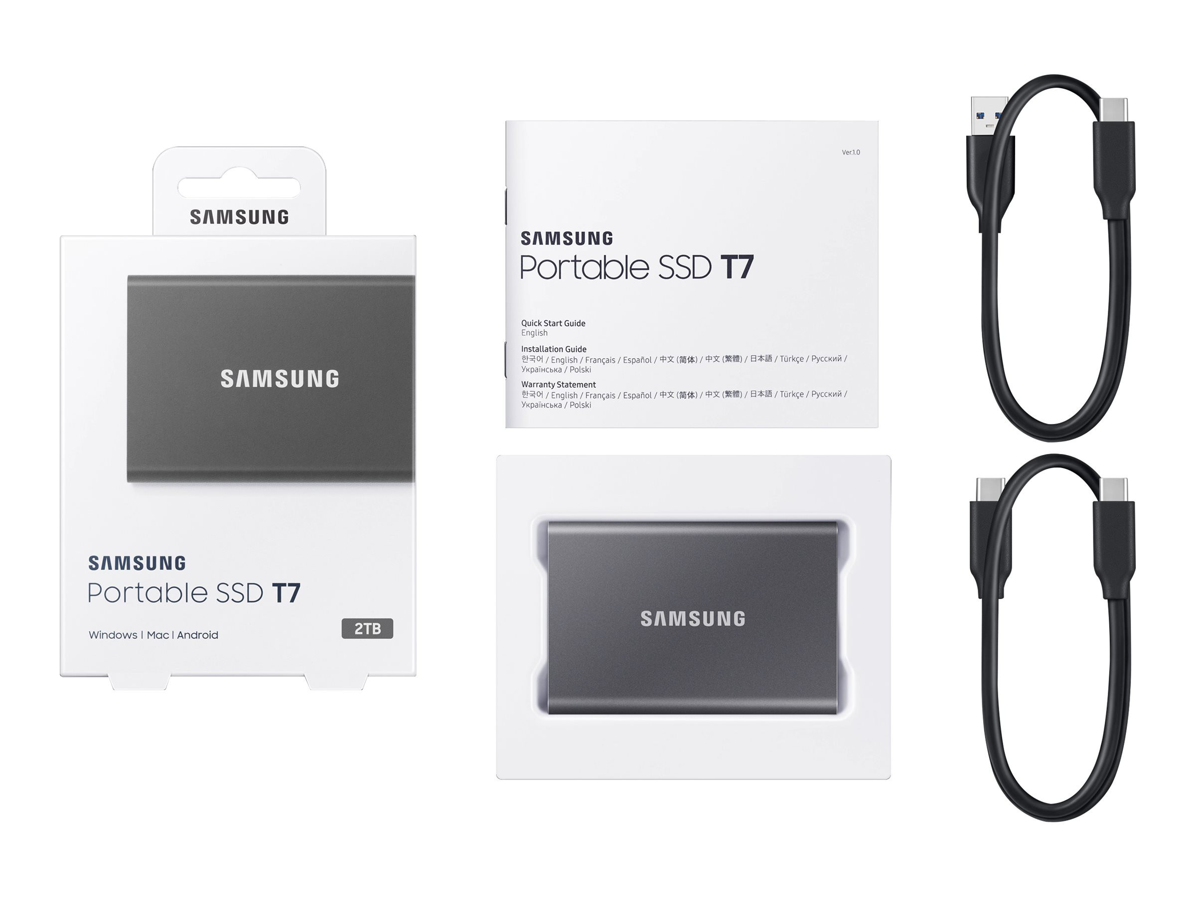 SAMSUNG Portable SSD T7 2TB grey