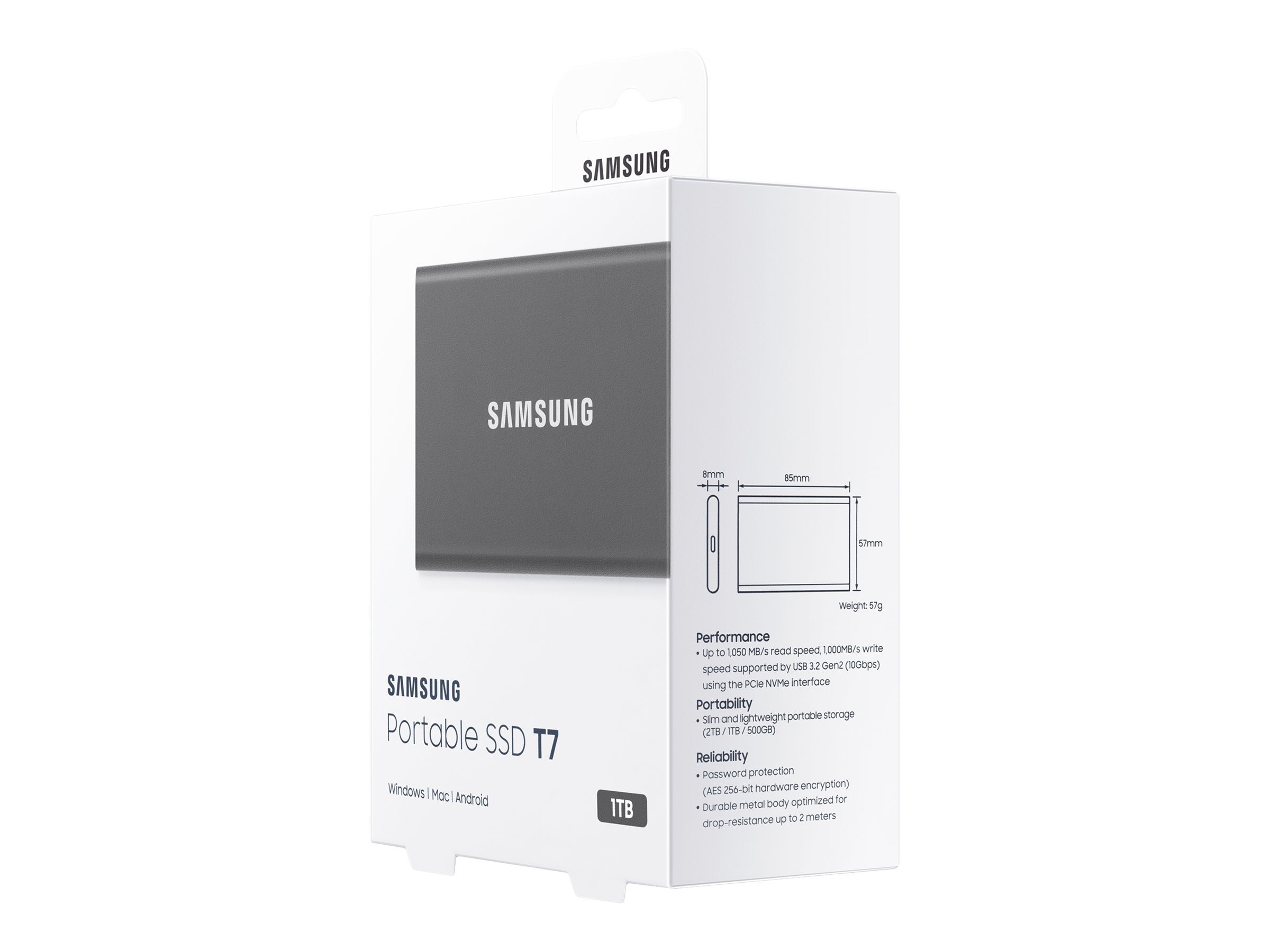 SAMSUNG Portable SSD T7 1TB grey