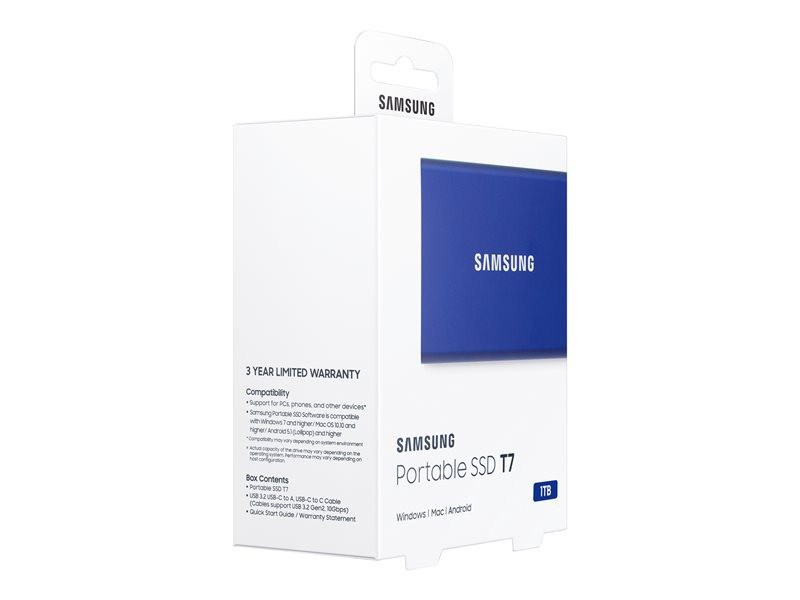 SAMSUNG Portable SSD T7 1TB blue
