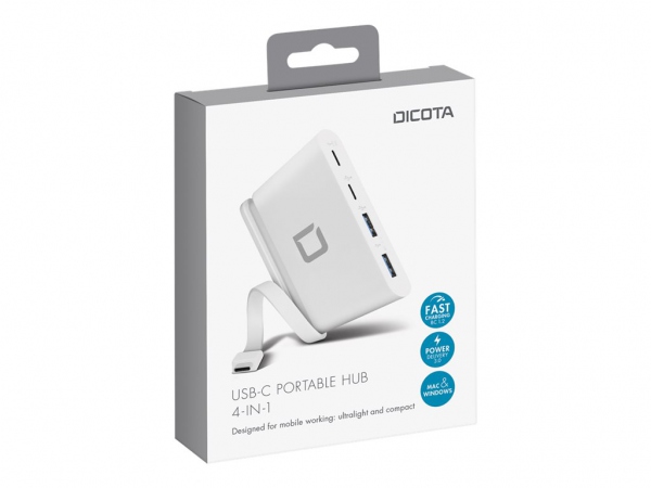 DICOTA USB-C Portable Hub 4-in-1