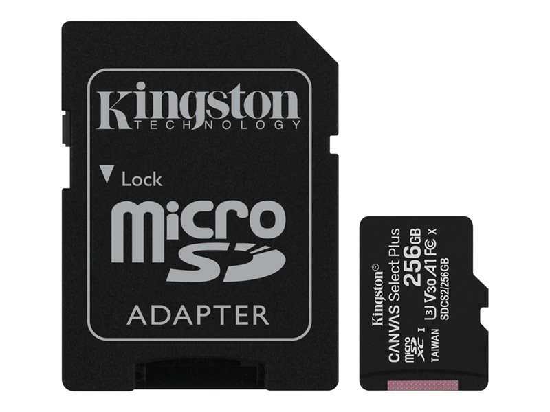 BildeKINGSTON 256GB micSDXC Canvas Select Plu