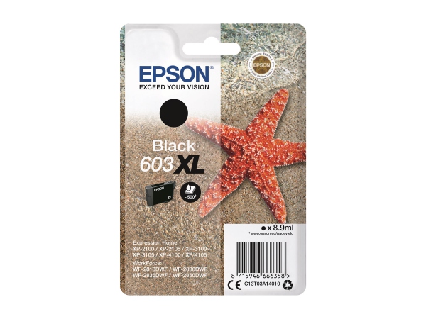 EPSON Ink C13T03A14010 603XL Black Starfish