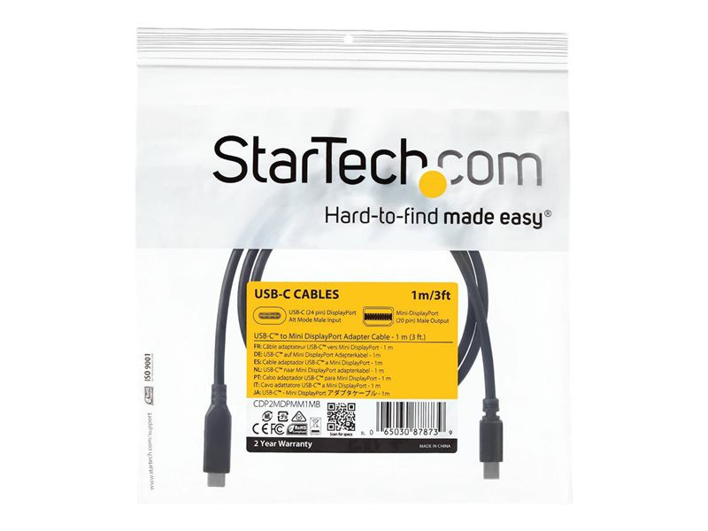 STARTECH 1m USB-C to Mini DP Cable 4K