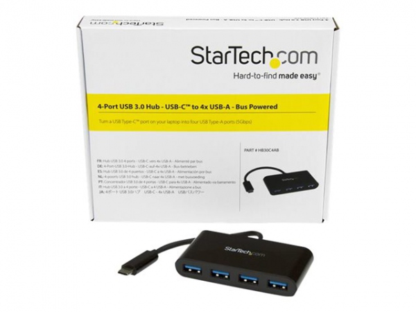 STARTECH 4-Port USB-C Hub - USB-C to 4x