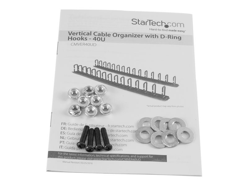 STARTECH Vertical Cable Organizer wi