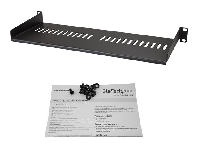 STARTECH 1U Rack Shelf 7in Deep