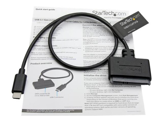 STARTECH USB 3.1 Gen 2 to 2.5in SATA