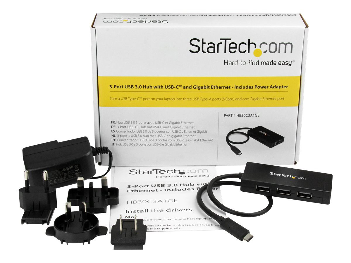 BildeSTARTECH 3-Port USB 3.0 Hub with USB-C