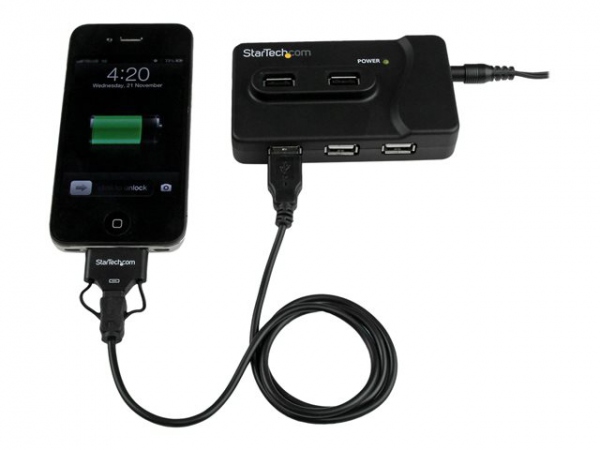 STARTECH 7 Port USB 3.0/2.0 Hub with Cha