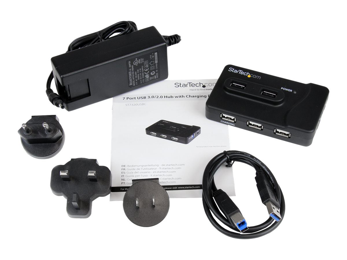 STARTECH 7 Port USB 3.0/2.0 Hub with Cha