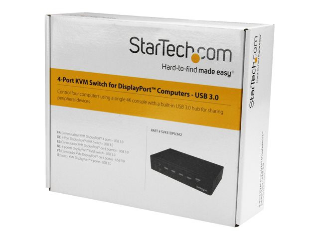 STARTECH 4-Port DP KVM Switch - 4K