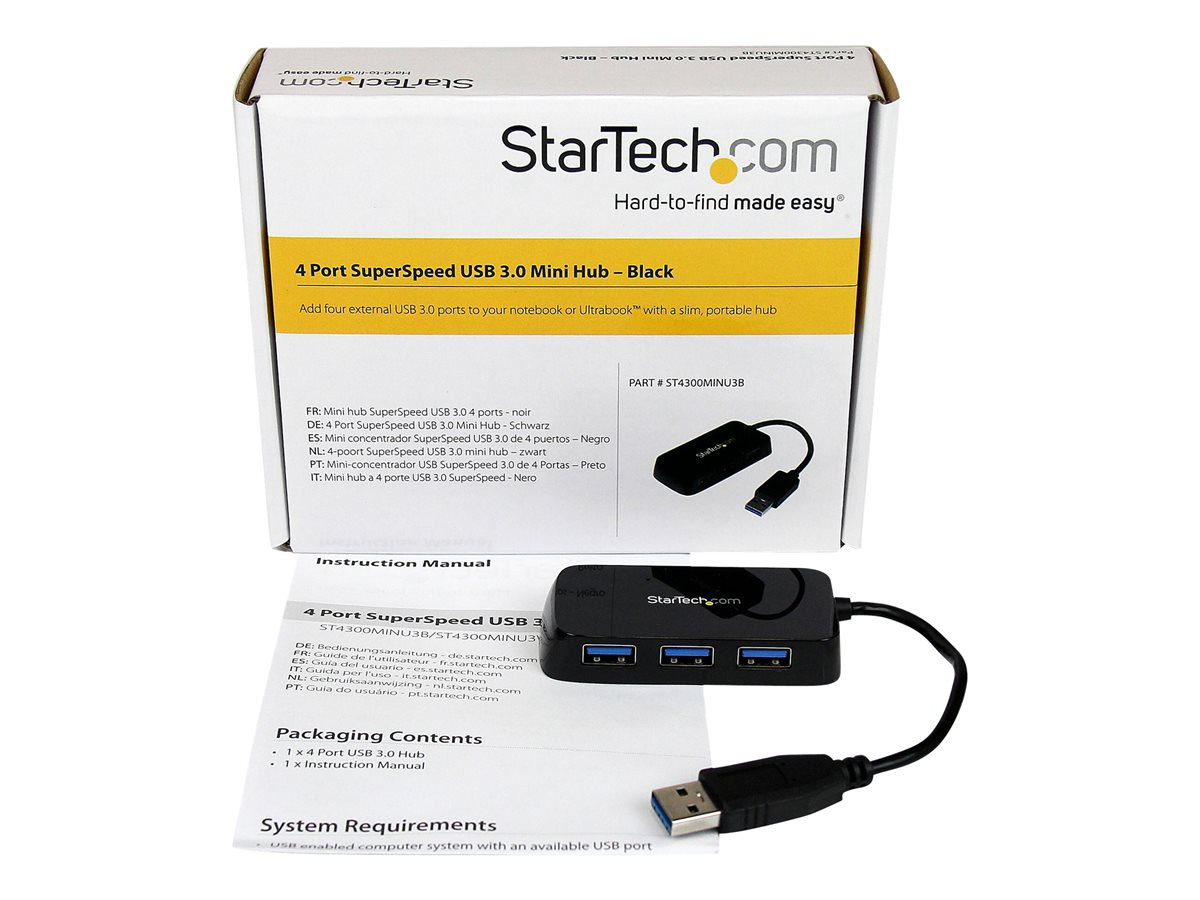 STARTECH ST4300MINU3B 4 Port SuperSpeed