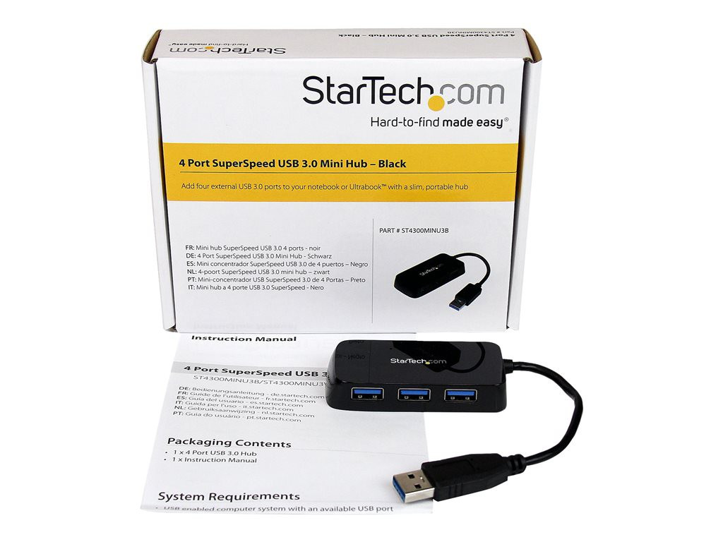 STARTECH ST4300MINU3B 4 Port SuperSpeed