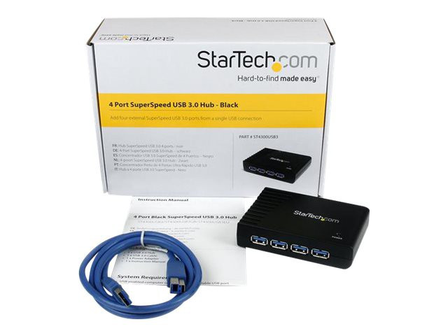 BildeSTARTECH ST4300USB3EU 4 Port Black Super