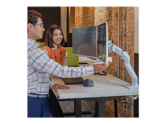 ERGOTRON HX Dual Monitor Desktop Arm whi